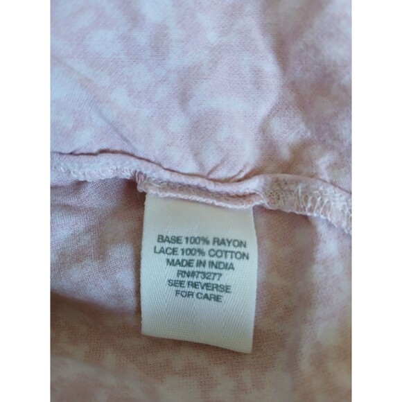 Mudd Womens Rayon Halter Pink Tank Top Size XL Lace Details Bohemian - Picture 13 of 13